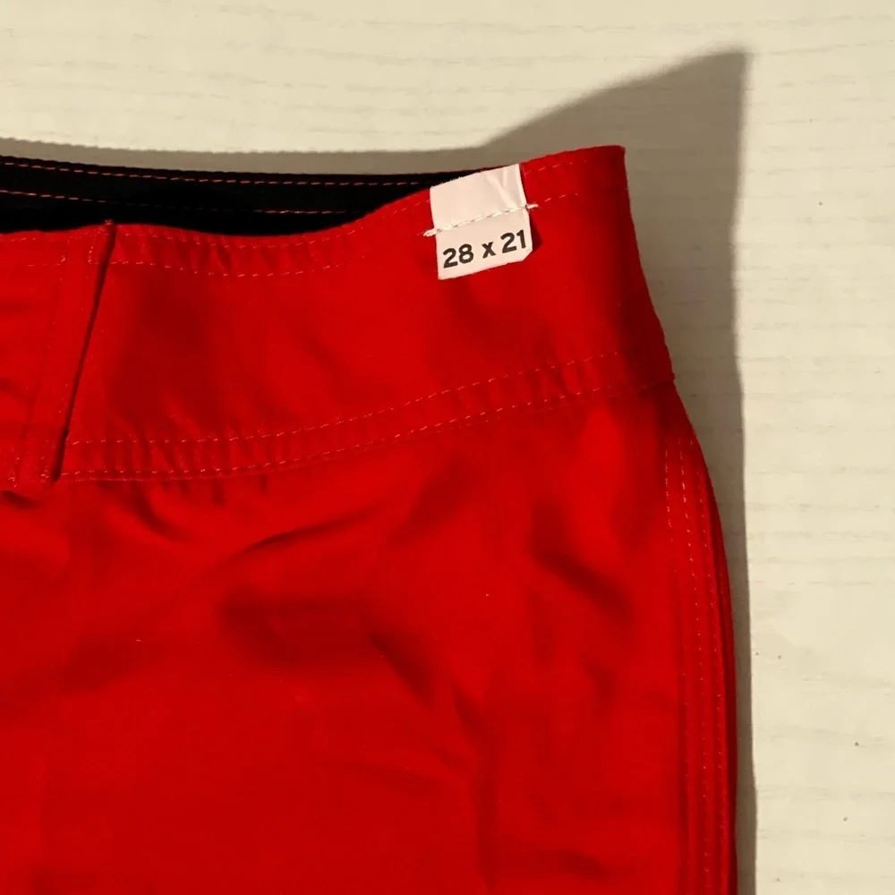 Quicksilver Red Swim Shorts 28 x 21